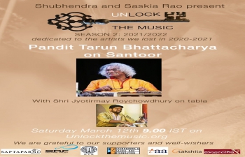 ICCR in collaboration with Pandit Shubhendra Rao and his wife, Vidushi Saskia Rao-de Haas