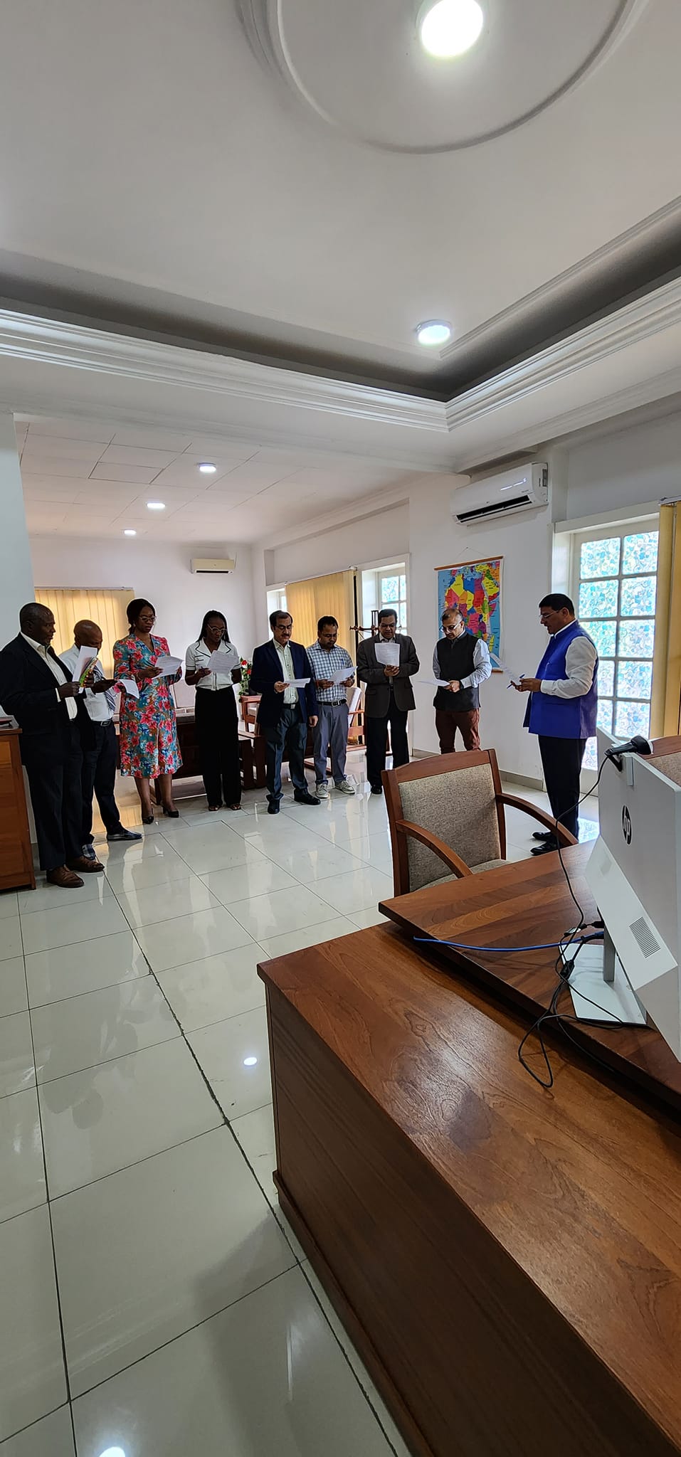 As part of Swachhata 3.0 Campaign, India based  officials and local officials of the Embassy, led by Ambassador Madan-Lal RAIGAR took the Swachhata Pledge in the Chancery  on 30 October, 2023.